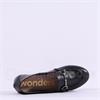 Wonders Grace Hidden Wedge Link Loafer - Black Leather